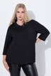 Sweat-shirt à manches longues et col montant, chaînette fantaisie, coupe classique
