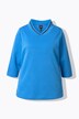 Sweat-shirt à manches longues et col montant, chaînette fantaisie, coupe classique