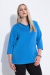 Sweat-shirt à manches longues et col montant, chaînette fantaisie, coupe classique