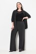 Pantalon en jersey à paillettes, jambe large et taille élastique