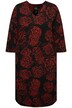 Šaty z žakárového žerzeje, výstřih do V, 3/4 rukávy, kapsy