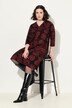 Jacquard-jerseyjurk, V-hals, 3/4-mouwen, zakken