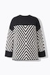 Pull à col montant et manches longues, motif graphique