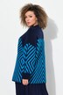 Maglione con design grafico, collo alto e maniche lunghe