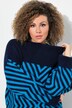 Maglione con design grafico, collo alto e maniche lunghe