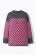Pull à col montant et manches longues, motif graphique