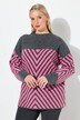 Pull à col montant et manches longues, motif graphique