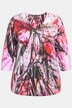 Abstract Print Slinky Knit Blouse