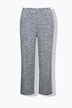 roze bouclé broek, wijde pijp, comfort tailleband, biologisch katoen