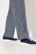 roze bouclé broek, wijde pijp, comfort tailleband, biologisch katoen