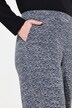 roze bouclé broek, wijde pijp, comfort tailleband, biologisch katoen