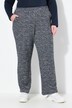 roze bouclé broek, wijde pijp, comfort tailleband, biologisch katoen