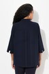 Blouse, geplisseerde inzetstukken, opstaande kraag, 3/4-mouwen