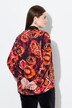 Chemisier motif roses, col chemise et manches longues