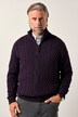 Maglione polo Boston Park con maglia intrecciata, fino alla tg. 86
