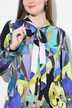 Floral Bow Tie Long Sleeve Maxi Dress