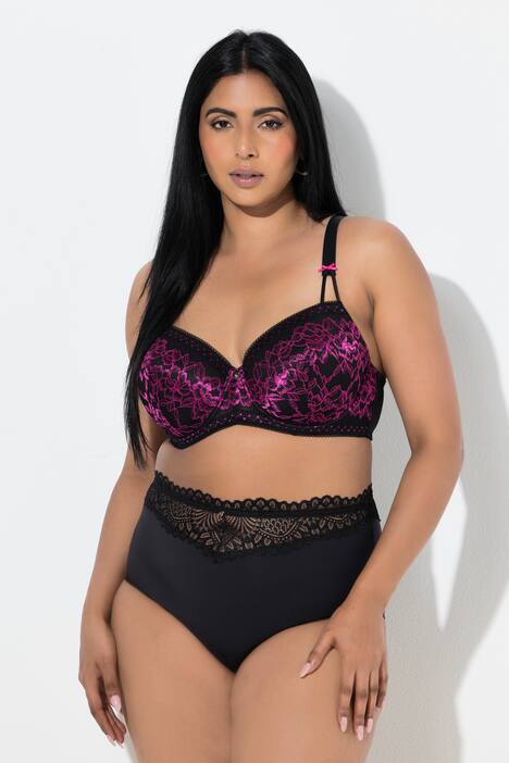 Lot de 3 culottes maxi TruYou, microfibre, dentelle à la taille