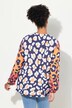 Blouse, luipaard-patroonmix, tuniekhalslijn, lange mouwen