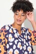 Blouse, luipaard-patroonmix, tuniekhalslijn, lange mouwen