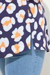 Blouse, luipaard-patroonmix, tuniekhalslijn, lange mouwen