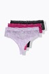 Strings en lot de 3, ceinture en dentelle