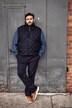Camicia Men+ con effetto jeans, vestibilità comoda, colletto ad apertura inglese e maniche lunghe, fino alla tg. 8XL