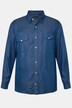 Camicia Men+ con effetto jeans, vestibilità comoda, colletto ad apertura inglese e maniche lunghe, fino alla tg. 8XL