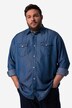 Camicia Men+ con effetto jeans, vestibilità comoda, colletto ad apertura inglese e maniche lunghe, fino alla tg. 8XL