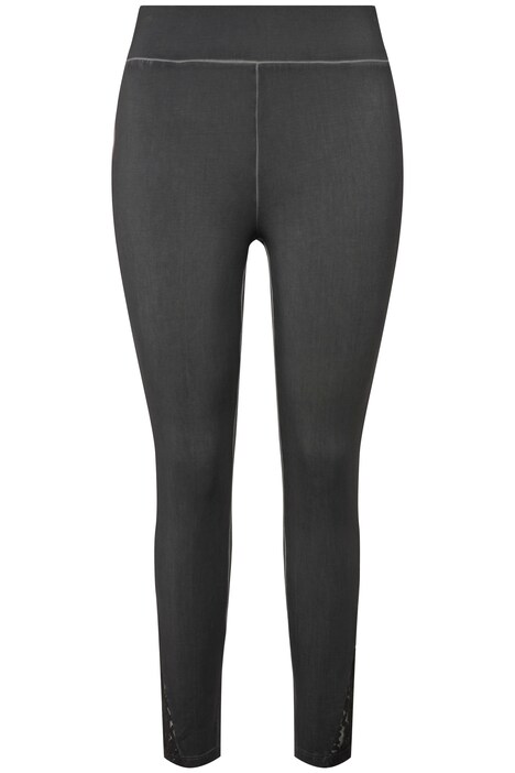 Tight-Fitting Cold-Dyed Lacy Hem Leggings