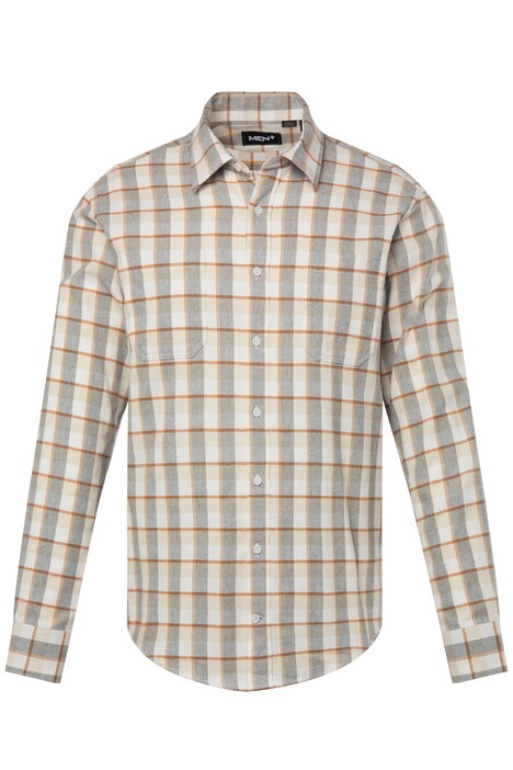 Kostkovaná flanelová košile Men+, dlouhé rukávy, Kent límeček, Modern střih, do 8XL