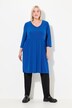 Longshirt, A-form, tunika-udskæring, 3/4-ærmer, lommer