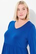 Longshirt, A-form, tunika-udskæring, 3/4-ærmer, lommer