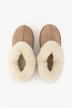 Lammfell-Schuh, Veloursleder, Lammfellfutter