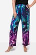Baggy Straight Leg All-Over Print Elastic Waist Jersey Pants