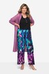 Baggy Straight Leg All-Over Print Elastic Waist Jersey Pants