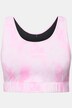 Sports-bustier, softcups, batikktrykk, racerrygg