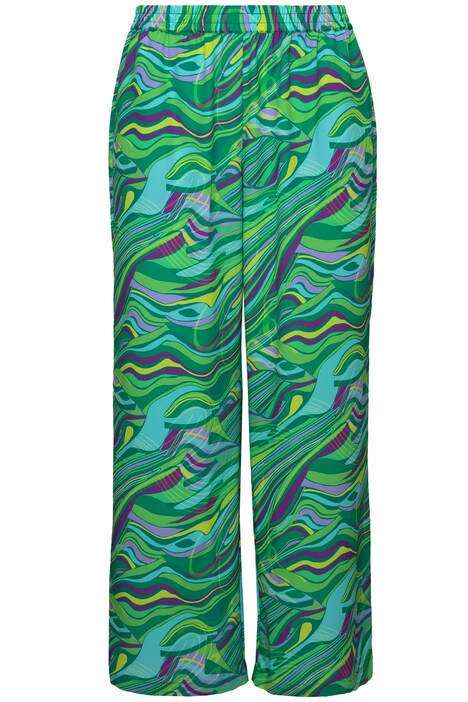 Comfortable Straight Cut Elastic Waist All-Over Print Pants