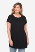 T-skjorte, oversized, hullbroderier, rund hals