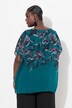 Overhemdblouse, dubbelgelaagd, oversized, ronde hals, korte mouwen