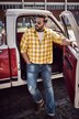 John F. Gee ternet flannelskjorte, lange ærmer, Kent-krave, Modern Fit, op til str. 8 XL