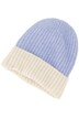 Bonnet en maille côtelée très douce, bicolore