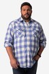 John F. Gee camisa de franela con cuadros, manga larga, cuello kent, Modern Fit, hasta la 8 XL