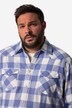 John F. Gee camisa de franela con cuadros, manga larga, cuello kent, Modern Fit, hasta la 8 XL