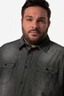John F. Gee camisa vaquera, manga larga, cuello kent, Modern Fit, hasta la 8 XL