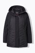 Veste matelassée Softshell à capuche, matière résistante aux intempéries, coupe évasée