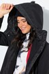 Veste matelassée Softshell à capuche, matière résistante aux intempéries, coupe évasée