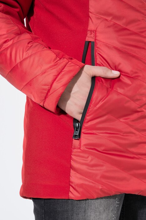 HYPRAR Softshell-Steppjacke, A-Linie, Kapuze, Wetterfunktion