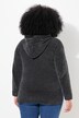 Chenille-hoodie, hætte, bånd, lange ærmer