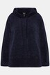Chenille-hoodie, hætte, bånd, lange ærmer