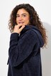 Chenille-hoodie, hætte, bånd, lange ærmer